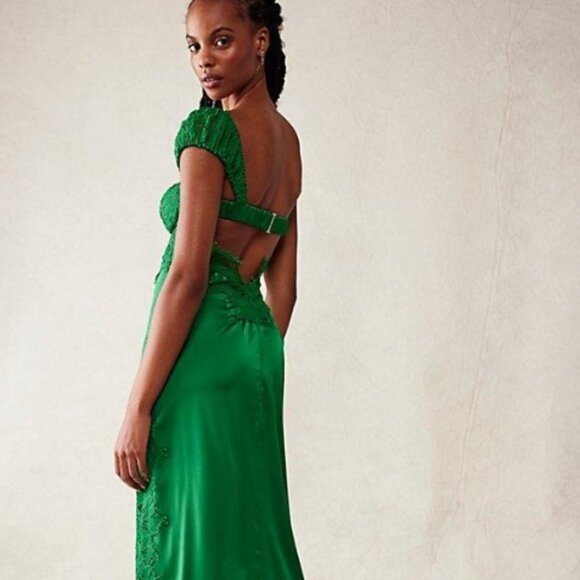 For Love And Lemons Green Maxi Dress - Picture 4 of 11